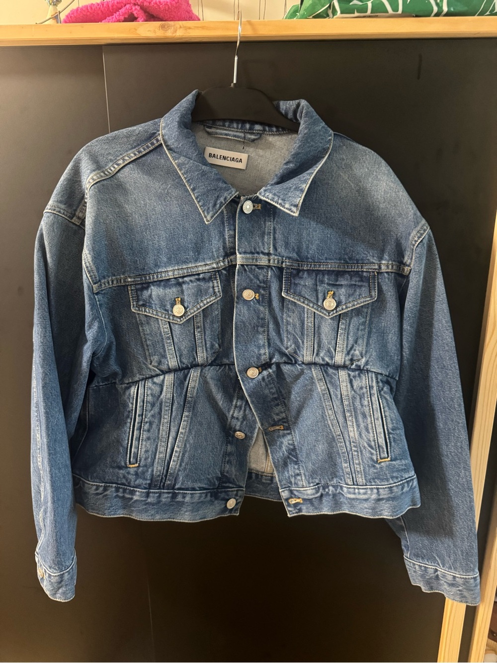Balenciaga Women's Medium Blue Denim Jean Jacket